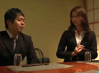 japanese Fucked secretary in bed diner