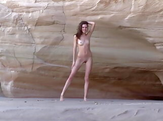 nude Teen on rocks erotic in nature